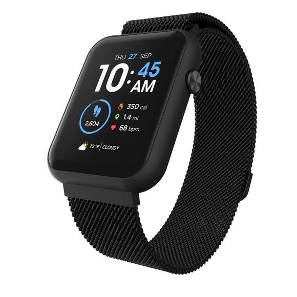 Unisex Adult Smart Watch Black Mesh
